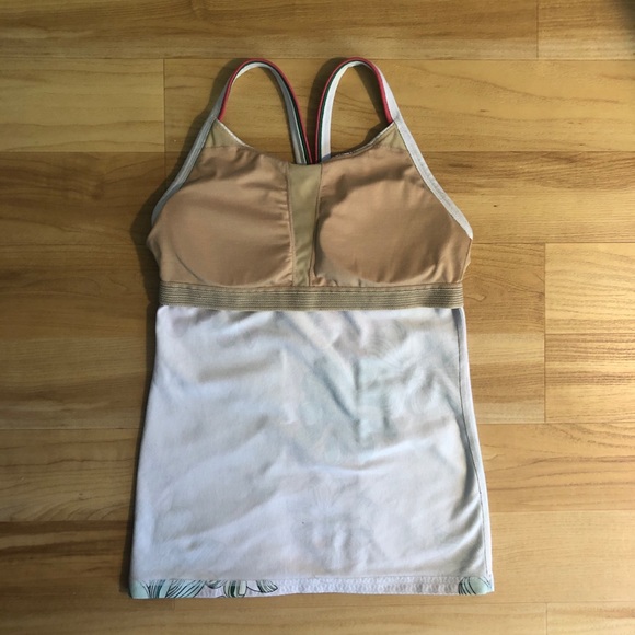 LULULEMON Hidden Bra Vintage Print Sport Tank Top - Picture 4 of 5